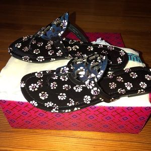 Tory Burch Miller Sandal - Black patent floral